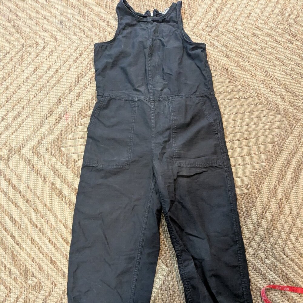 Everlane The Fatigue Barrel Jumpsuit in Black Size 4  Sleeveless Full Zip Back